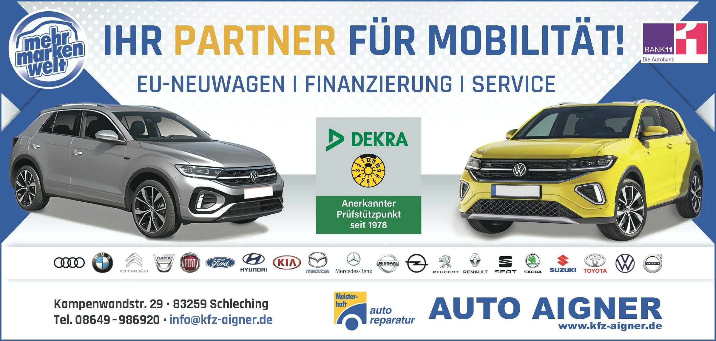 Kfz Aigner Headerbild von Kfz Aigner
